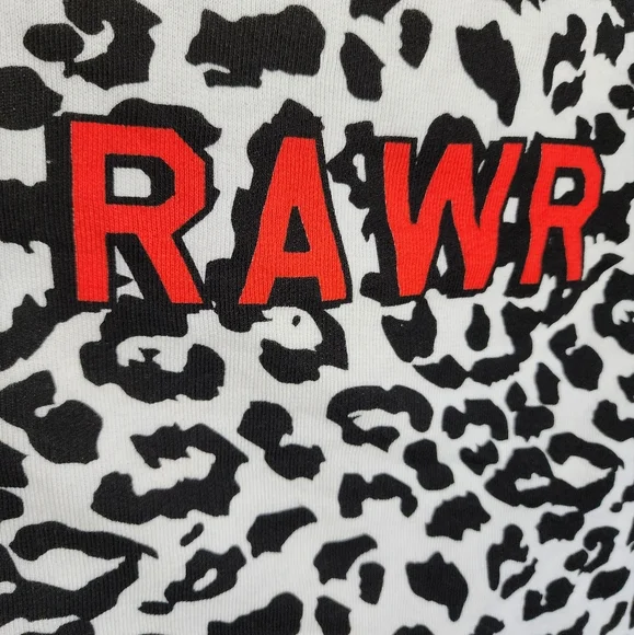 Wildfox Kids Morning Crop Rawr Sz M 7/8 - Picture 4 of 7